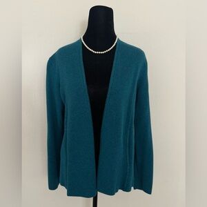 Talbots Teal Open-Front Cardigans